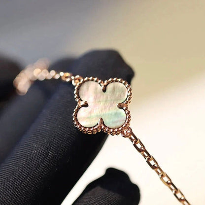 [OAKJURI Jewelry]CLOVER 20 MOTIFS DARK MOP DIAMOND  NECKLACE