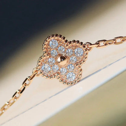 [OAKJURI Jewelry]CLOVER 20 MOTIFS DARK MOP DIAMOND  NECKLACE