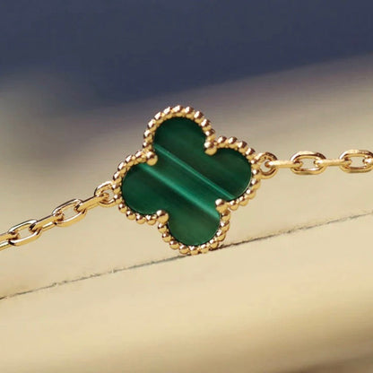 [OAKJURI Jewelry]CLOVER 20 MOTIFS MALACHITE GOLD