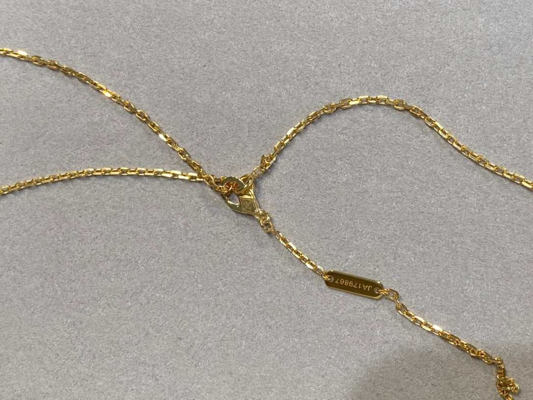 [OAKJURI Jewelry]CLOVER 25MM NECKLACE GOLD CARNELIAN