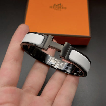 [OAKJURI Jewelry]H BRACELET 12MM BLACK WHITE CERAMIC