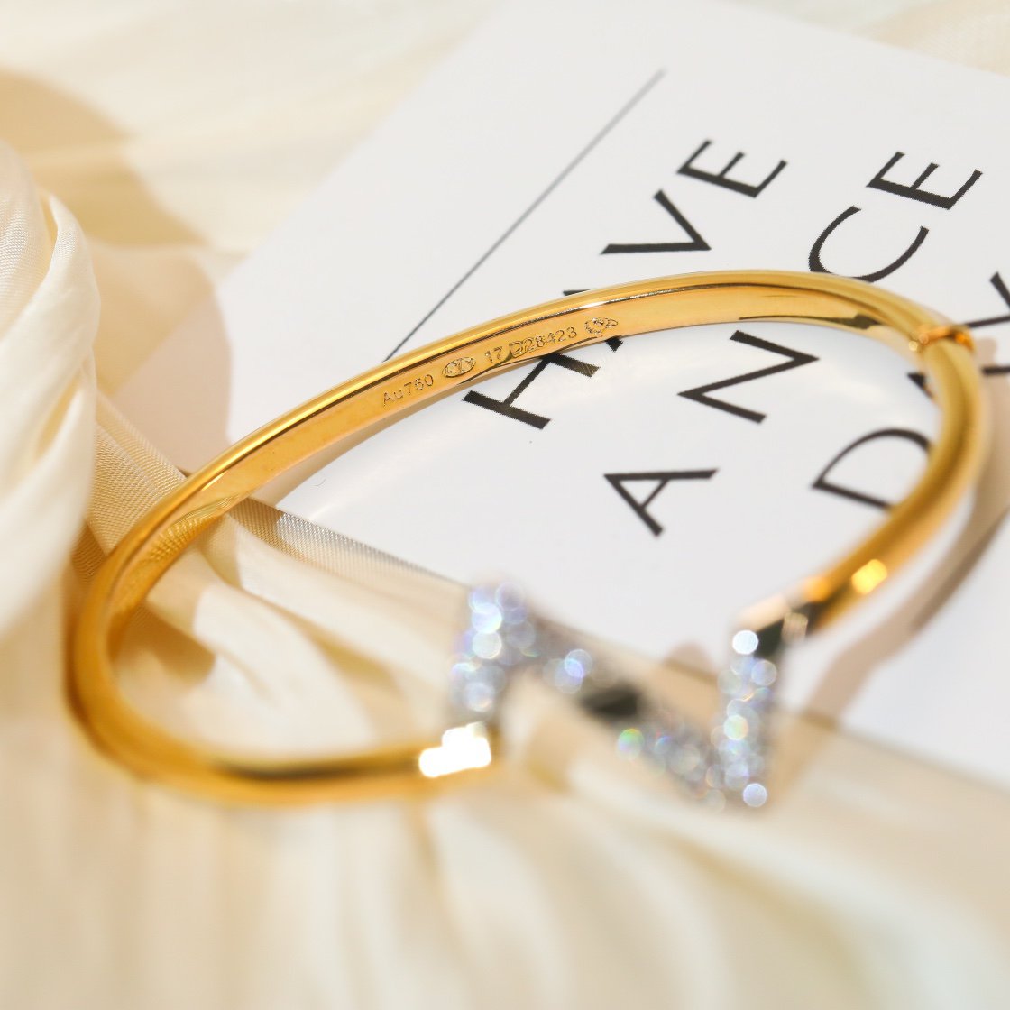 [OAKJURI Jewelry]VOLTE UPSITE DOWN GOLD DIAMOND BRACELET