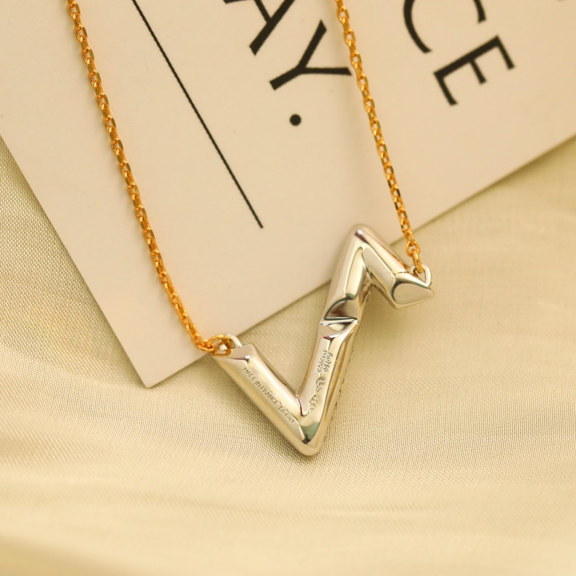 [OAKJURI Jewelry]VOLT SILVER DIAMOND PEDANT NECKLACE