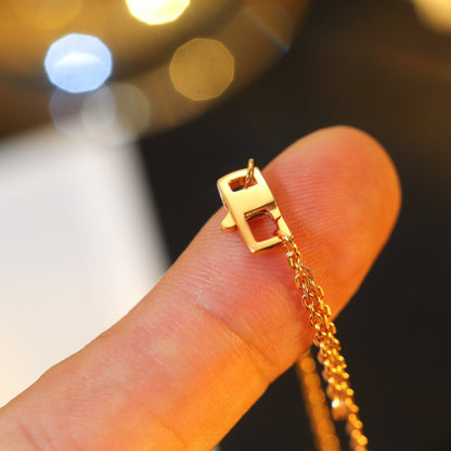 [OAKJURI Jewelry]STAR AND SUN DIAMOND PINK GOLD NECKLACE
