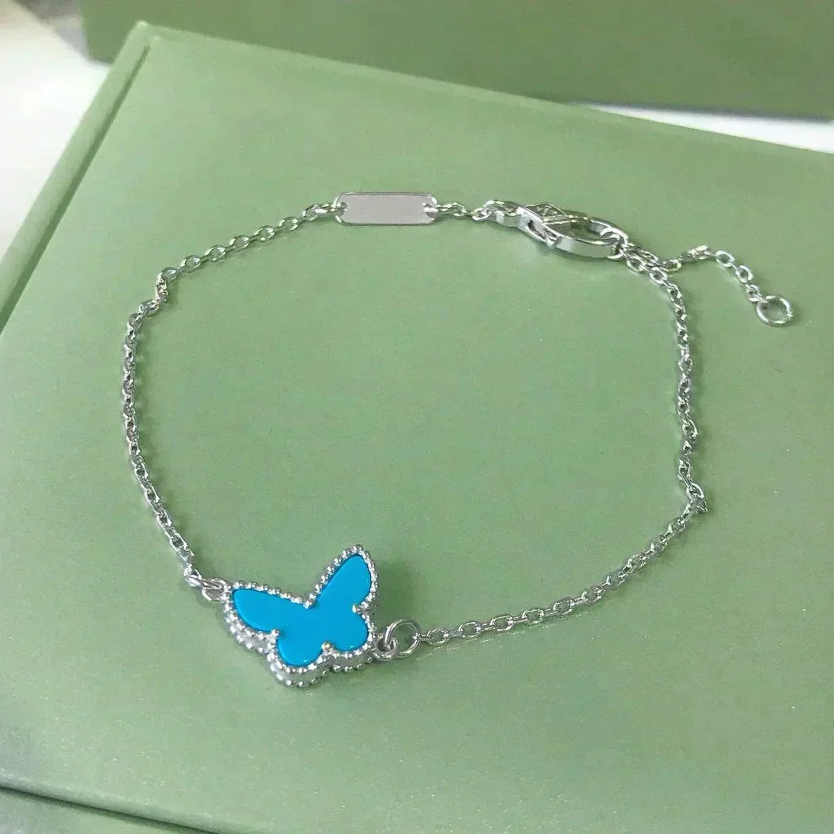 [OAKJURI Jewelry]BUTTERFLY TURQUOISE BUTTERFLY BRACELET SILVER