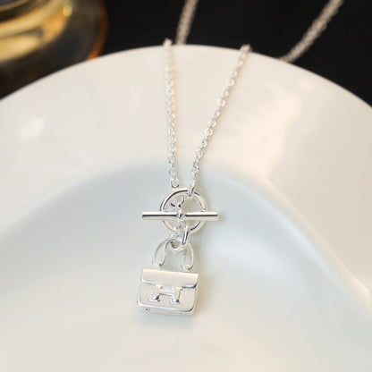 [OAKJURI Jewelry]POP H PEDANT SILVER NECKLACE