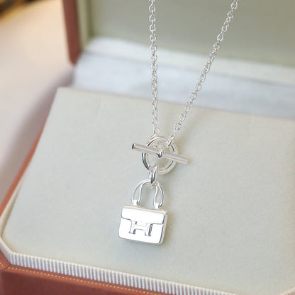 [OAKJURI Jewelry]POP H PEDANT SILVER NECKLACE