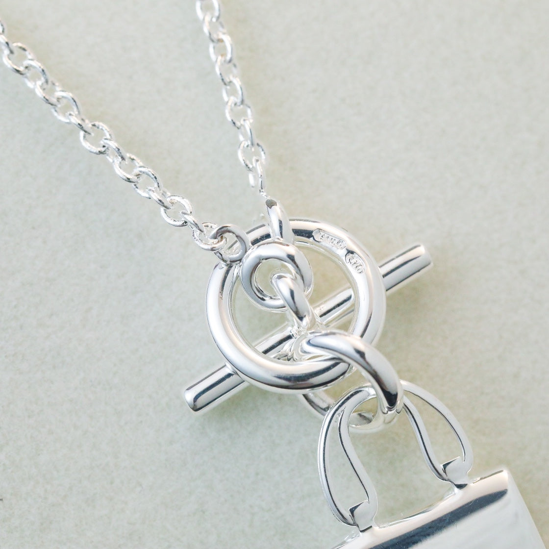 [OAKJURI Jewelry]POP H PEDANT SILVER NECKLACE