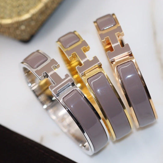 [OAKJURI Jewelry]H BRACELET 12MM BROWN