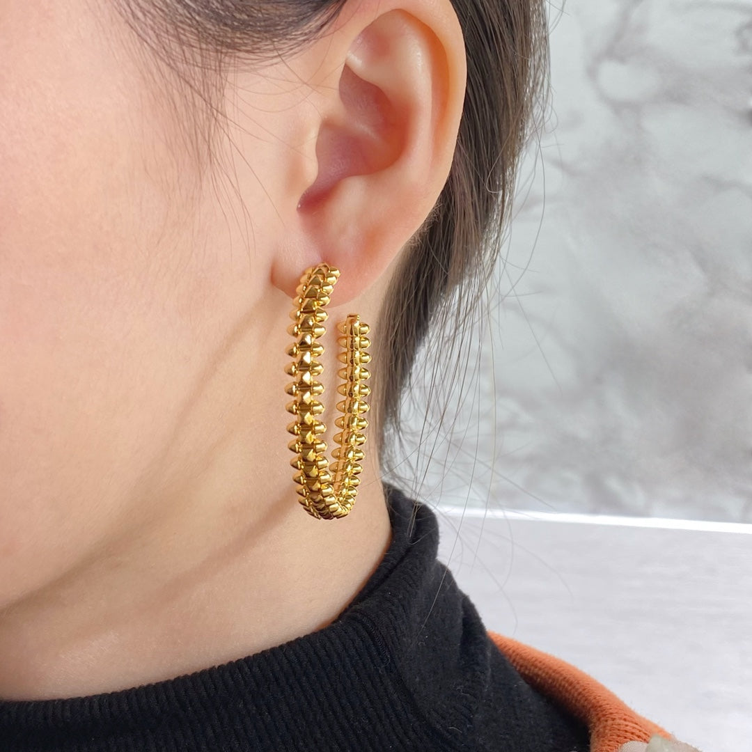 [OAKJURI Jewelry] CLASH HOOP LARGE EARRINGS