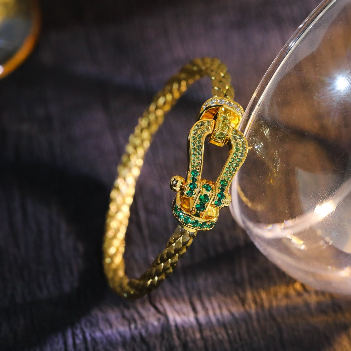 [OAKJURI Jewelry]FORCE 10 GOLD GREEN DIAMOND PAVED