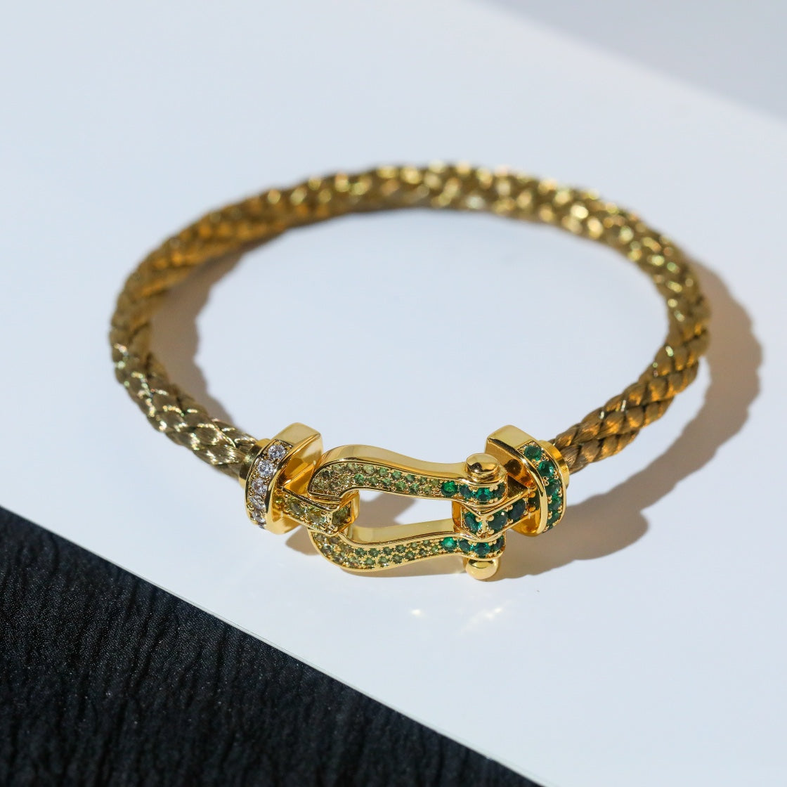 [OAKJURI Jewelry]FORCE 10 GOLD GREEN DIAMOND PAVED