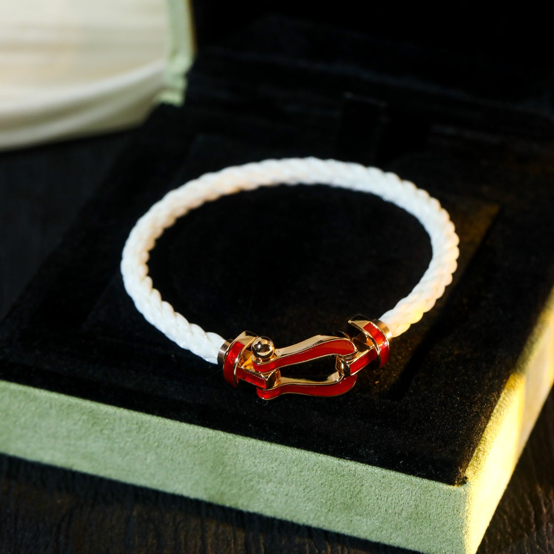 [OAKJURI Jewelry]FORCE 10 WHITE TEXTILE DIAMOND PAVED