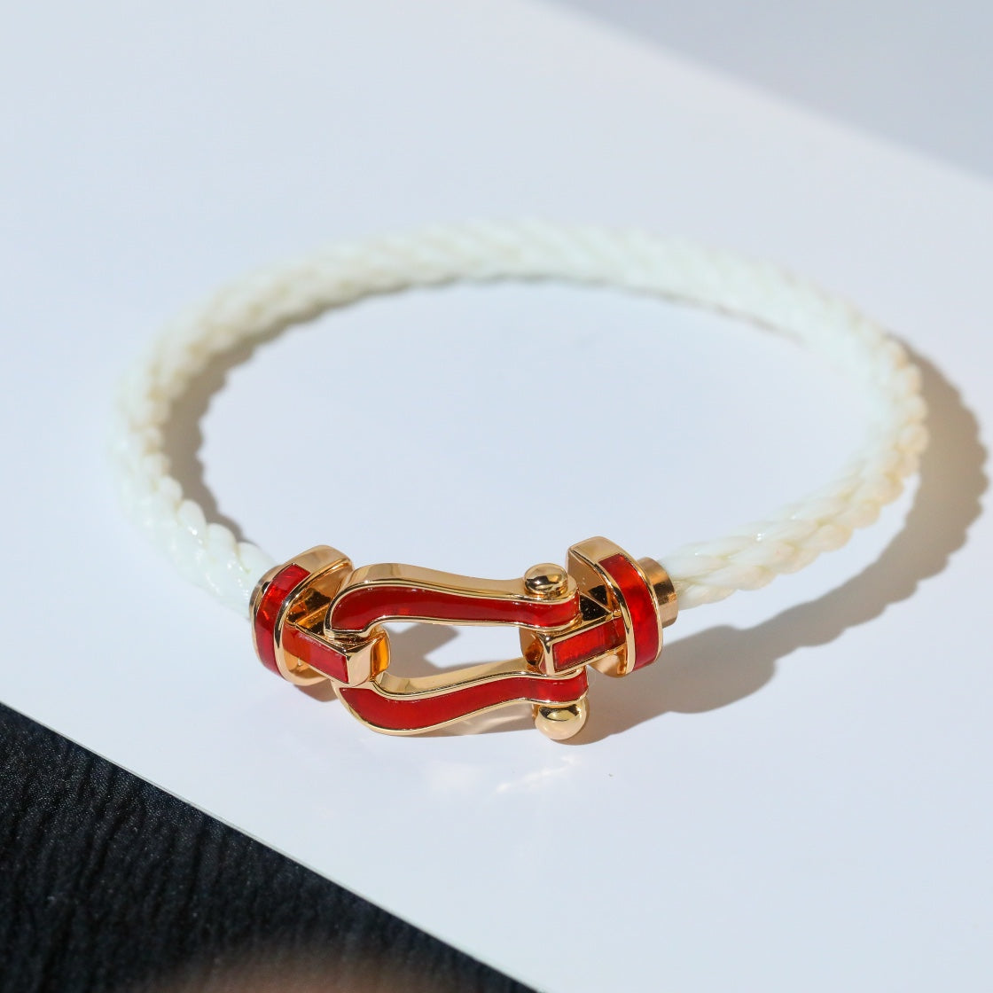 [OAKJURI Jewelry]FORCE 10 WHITE TEXTILE DIAMOND PAVED
