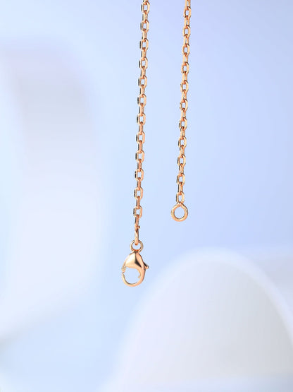 [OAKJURI Jewelry]H CAGE PINK GOLD NECKLACE