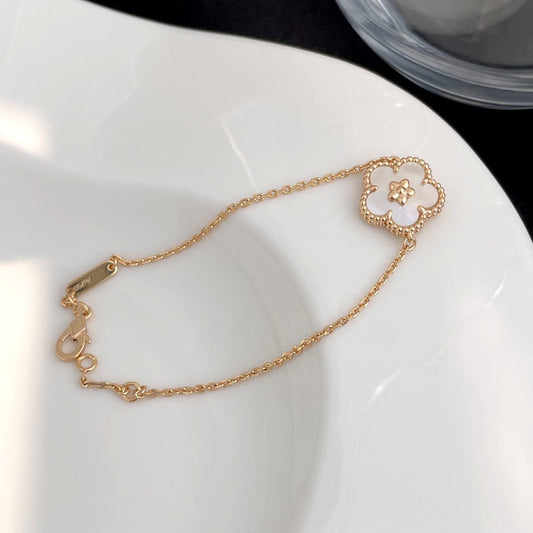 [OAKJURI Jewelry]LUCKY SPRING ROSE GOLD MOP BRACELET