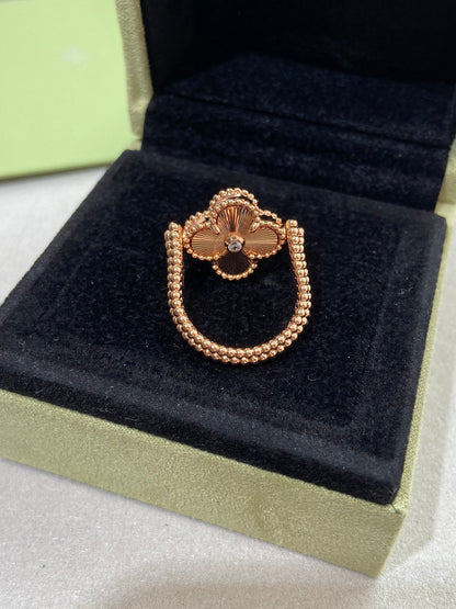 [OAKJURI Jewelry]CLOVER RIVERSIBLE RING ROSE GOLD COLLECTION