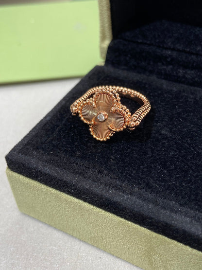 [OAKJURI Jewelry]CLOVER RIVERSIBLE RING ROSE GOLD COLLECTION