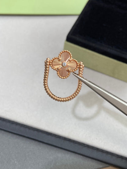[OAKJURI Jewelry]CLOVER RIVERSIBLE RING ROSE GOLD COLLECTION