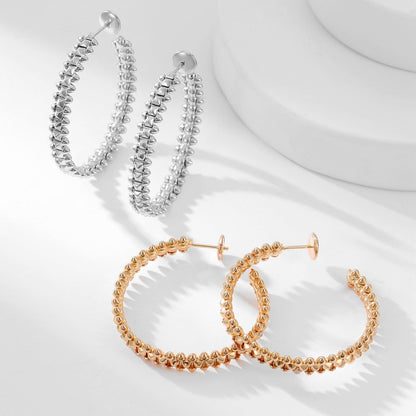 [OAKJURI Jewelry] CLASH HOOP LARGE EARRINGS