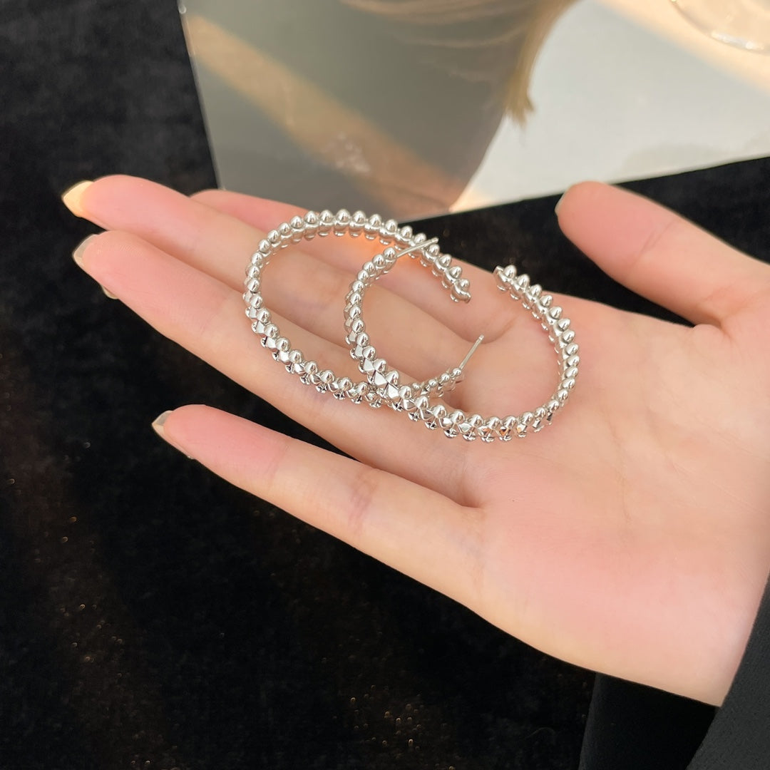 [OAKJURI Jewelry] CLASH HOOP LARGE EARRINGS