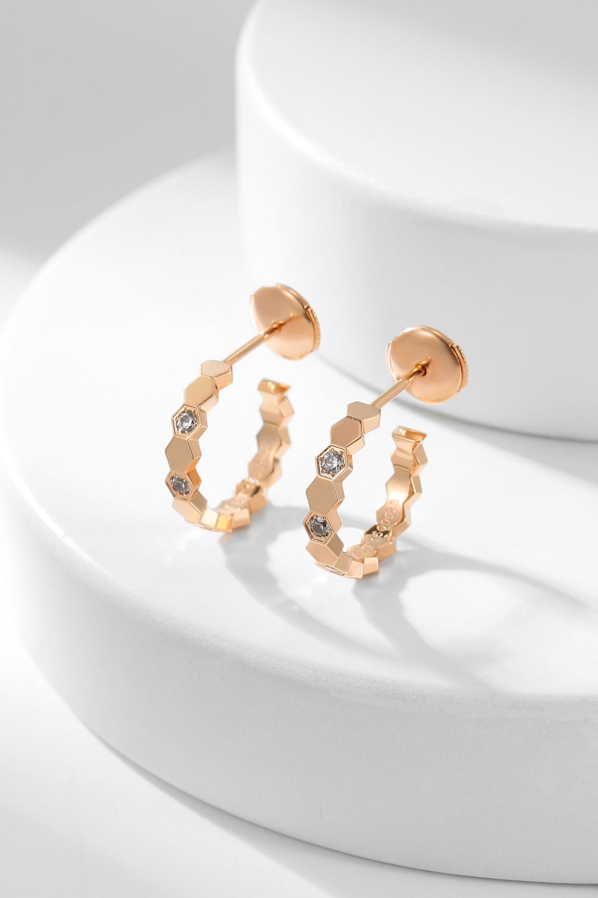 [OAKJURI Jewelry]BEE LOVE DIAMOND HOOP EARRINGS