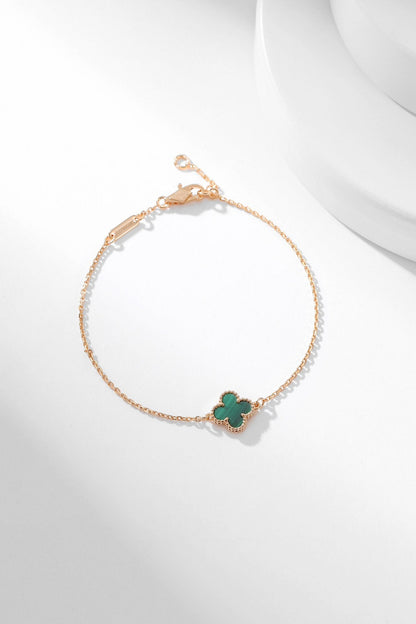 [OAKJURI Jewelry]CLOVER BRACELET MALACHITE 1 MOTIF
