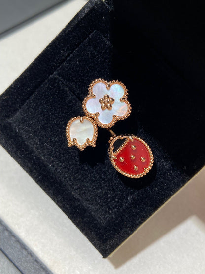 [OAKJURI Jewelry]LUCKY 3 MOTIF ROSE GOLD RING