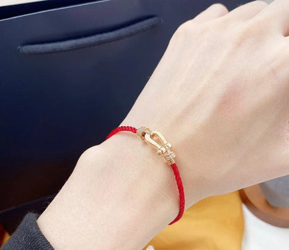 [OAKJURI Jewelry]FORCE 10 HALF DIAMOND PINK GOLD RED CORDERI LARGE AND MEDIUM MODEL