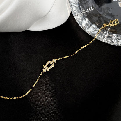 [OAKJURI Jewelry]FORCE 10 FULL DIAMOND BUCKLE CHAIN LINK MINI MODEL