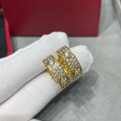 [OAKJURI Jewelry] LOVE 5.5MM DIAMOND PAVED EARRINGS