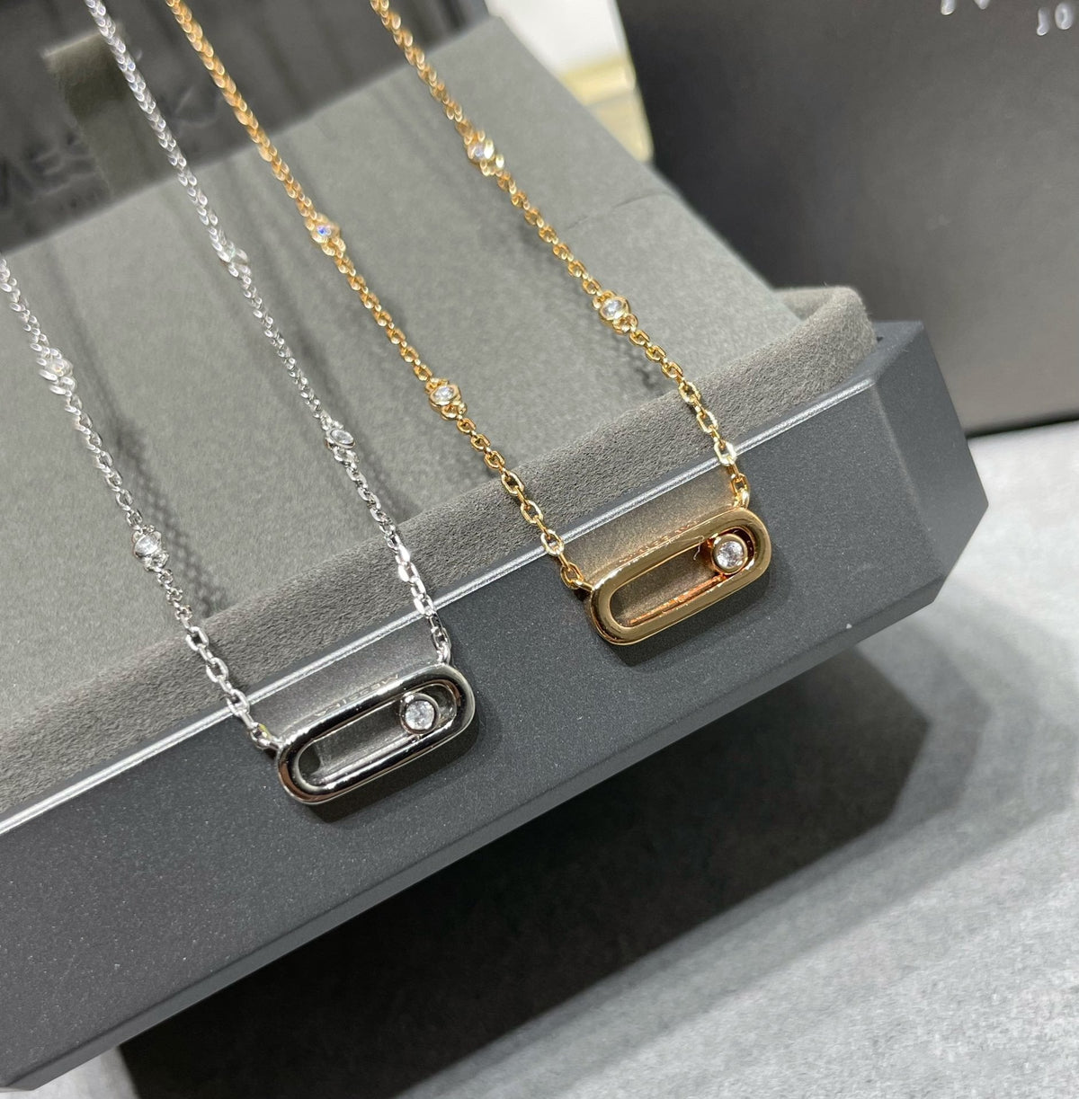 [OAKJURI Jewelry]MOVE UNO DIAMOND NECKLACE