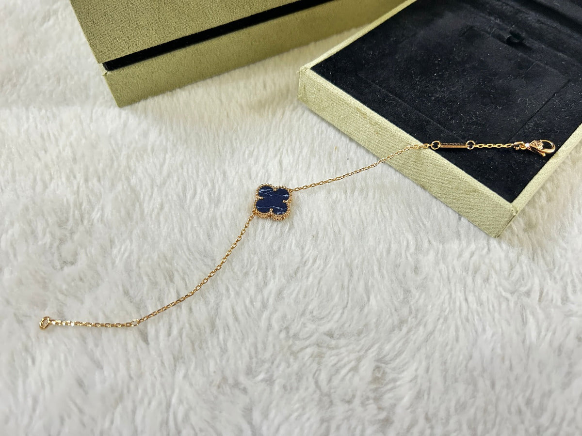[OAKJURI Jewelry]CLOVER 1 MOTIF PIETERSITE BRACELET