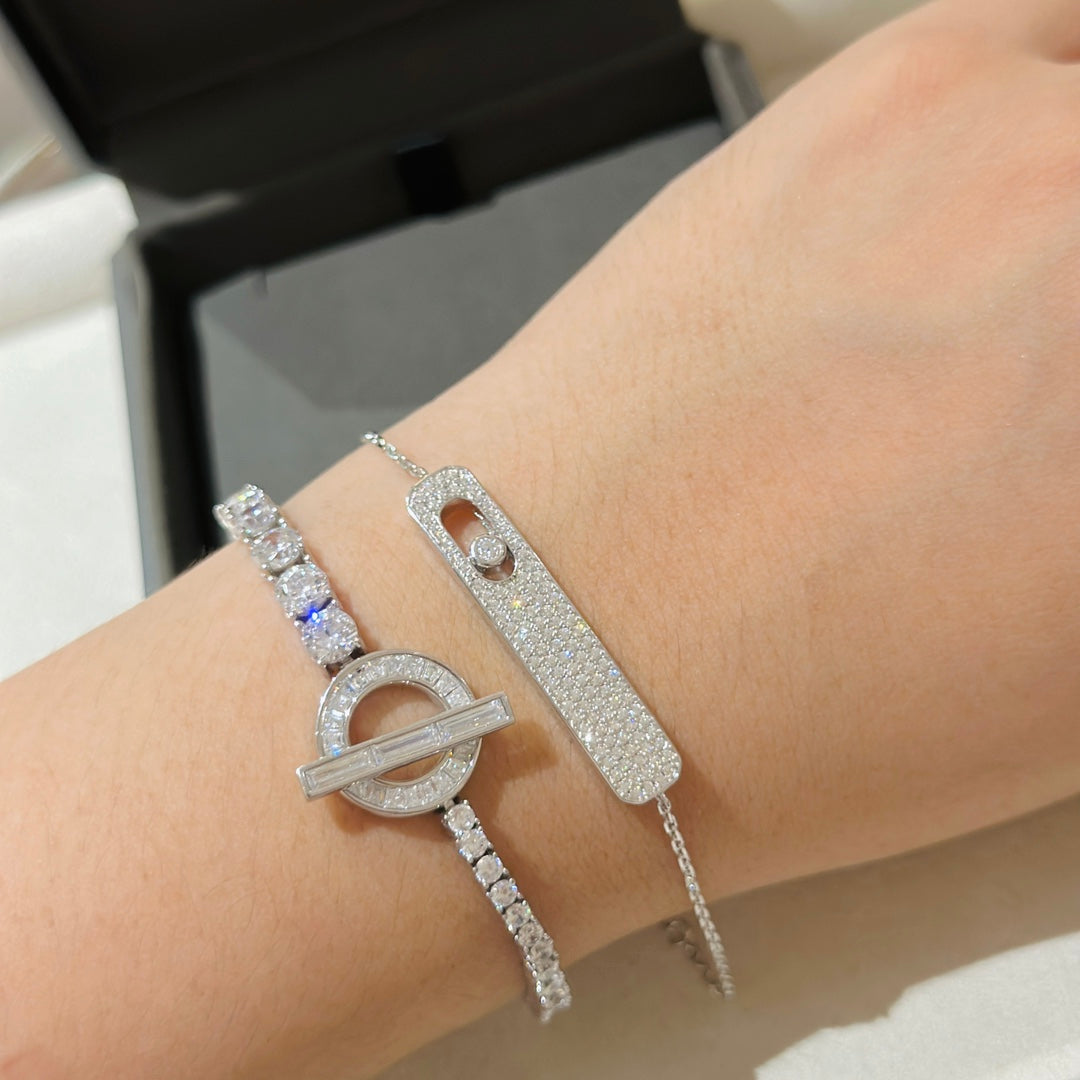 [OAKJURI Jewelry]MOVE CLASSIQUE DIAMOND PAVED BRACELET