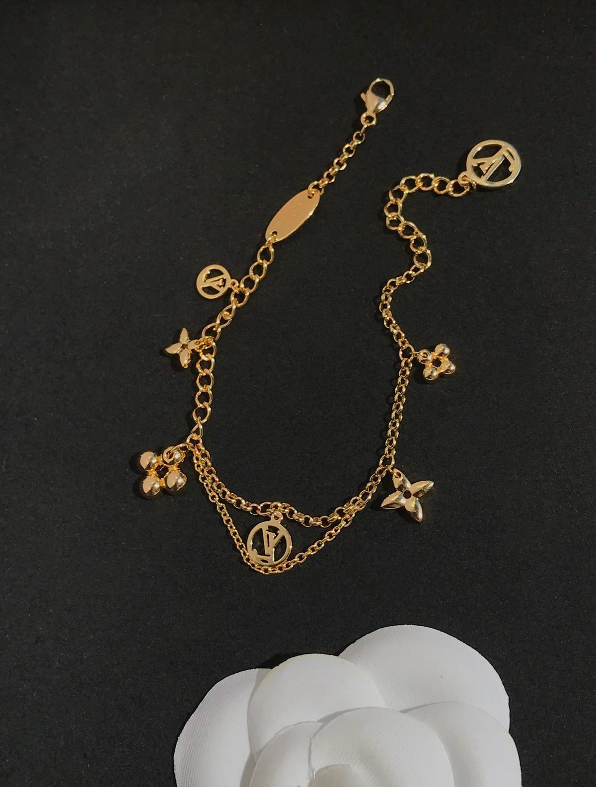 [OAKJURI Jewelry]BLOOMING PINK GOLD MOP BRACELET
