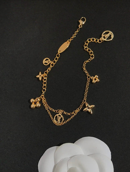 [OAKJURI Jewelry]BLOOMING PINK GOLD MOP BRACELET