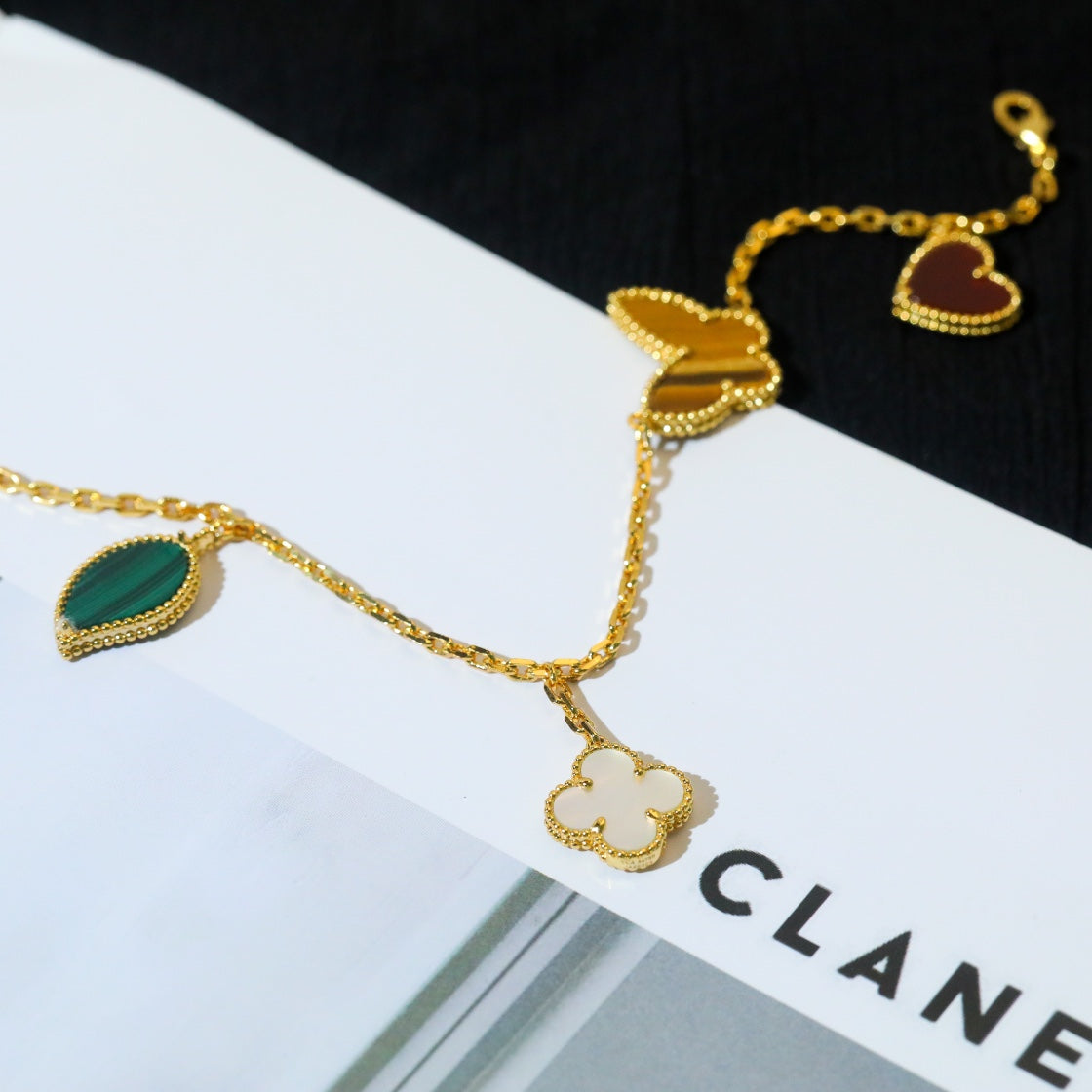 [OAKJURI Jewelry]LUCKY SPRING 5 MOTIF GOLD BRACELET