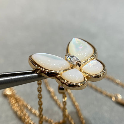 [OAKJURI Jewelry]BUTTERFLY MOP DIAMOND NECKLACE