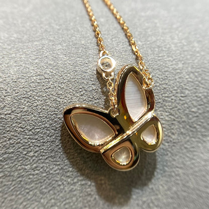 [OAKJURI Jewelry]BUTTERFLY MOP DIAMOND NECKLACE