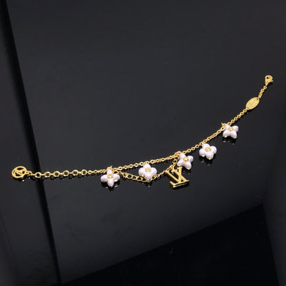 [OAKJURI Jewelry]LOGO 6 MOTIF STAR AND SUN GOLD BRACELET