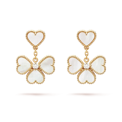[OAKJURI Jewelry]CLOVER SWEET WHITE MOP EARRINGS