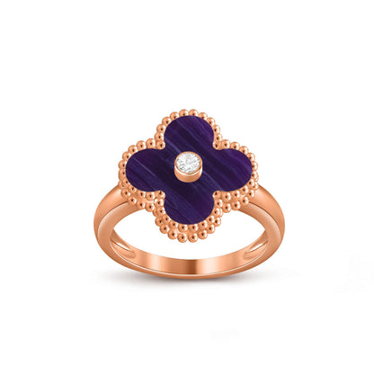 [OAKJURI Jewelry]CLOVER DIAMOND RING ROSE GOLD COLLECTION