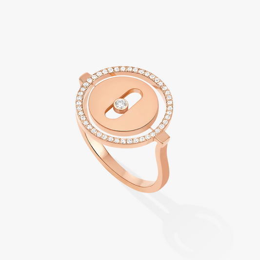 [OAKJURI Jewelry]LUCKY MOVE PINK GOLD DIAMOND RING