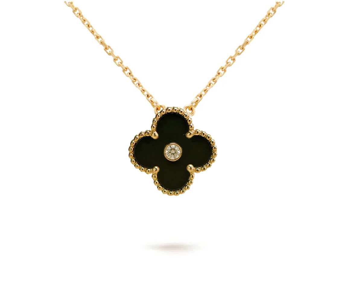 [OAKJURI Jewelry]CLOVER 15MM CHRISTMAS LIMITED EDITION SINGLE FLOWER NECKLACE