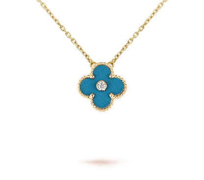 [OAKJURI Jewelry]CLOVER 15MM CHRISTMAS LIMITED EDITION SINGLE FLOWER NECKLACE