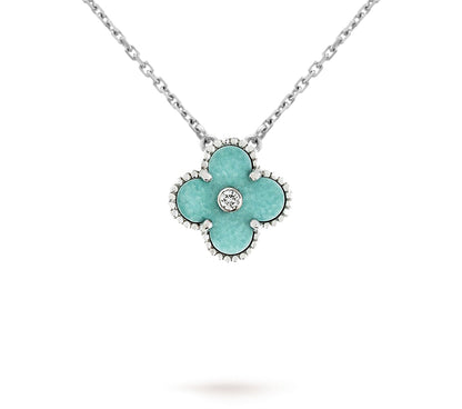 [OAKJURI Jewelry]CLOVER 15MM CHRISTMAS LIMITED EDITION SINGLE FLOWER NECKLACE