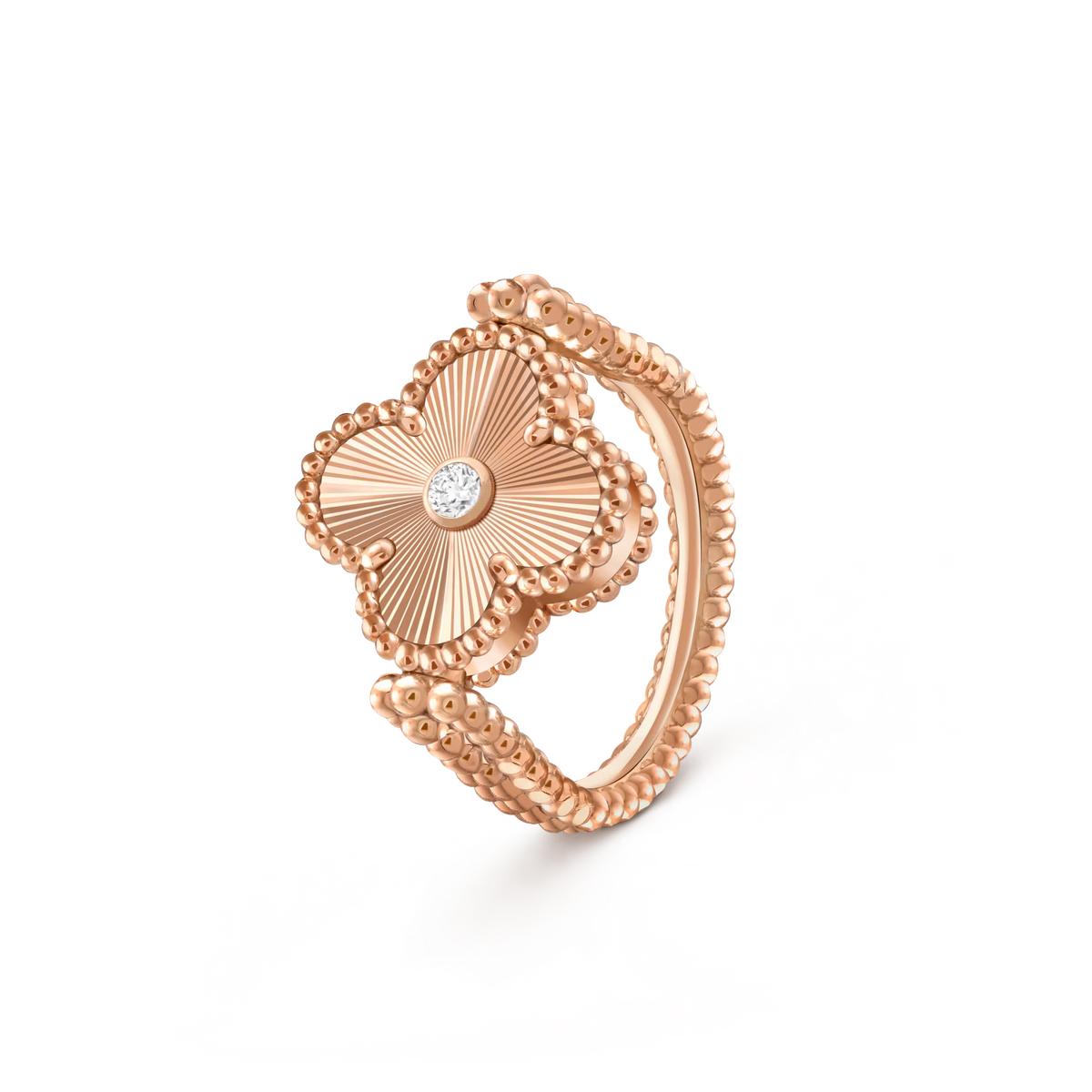 [OAKJURI Jewelry]CLOVER RIVERSIBLE RING ROSE GOLD COLLECTION