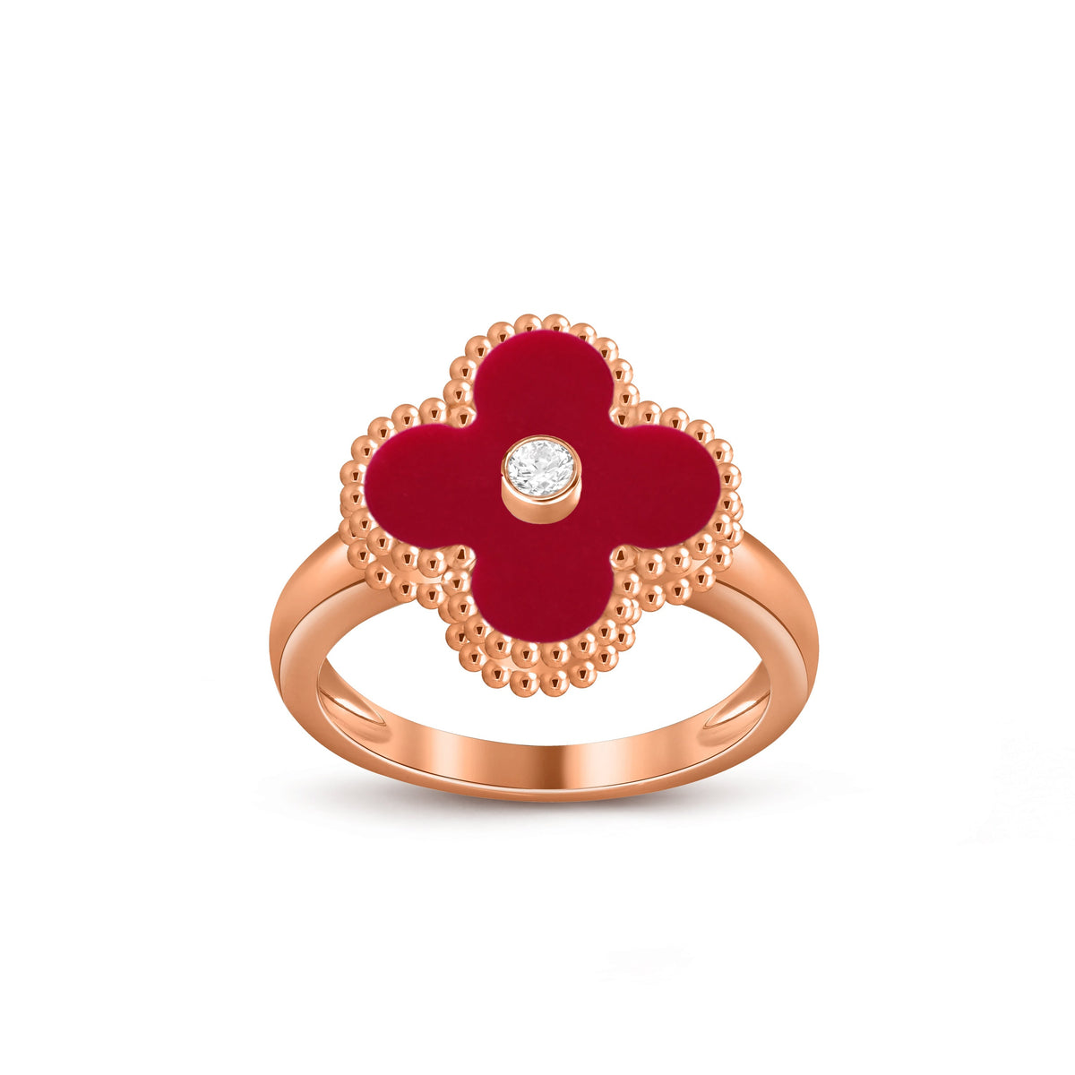 [OAKJURI Jewelry]CLOVER DIAMOND RING ROSE GOLD COLLECTION