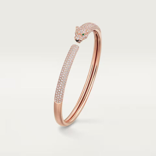 [OAKJURI Jewelry] PANTHERE FULL DIAMOND OPEN BRACELET