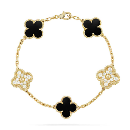 [OAKJURI Jewelry]Clover & Clash Bracelet 3-Piece Stack set